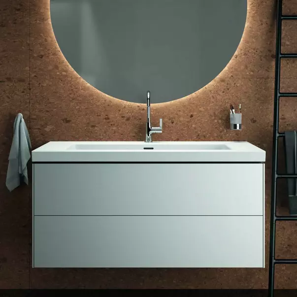 Dulap baza suspendat Ideal Standard Atelier Conca 2 sertare alb mat 120 cm picture - 3