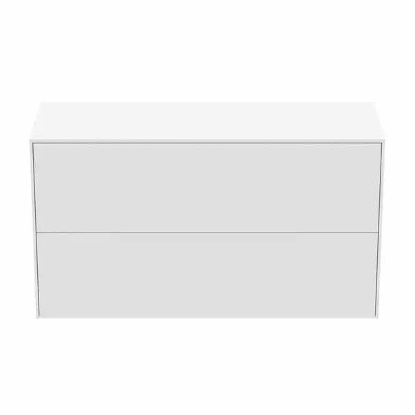 Dulap baza suspendat Ideal Standard Atelier Conca 2 sertare cu blat 100 cm alb mat picture - 6