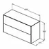 Dulap baza suspendat Ideal Standard Atelier Conca 2 sertare cu blat 100 cm antracit mat picture - 6