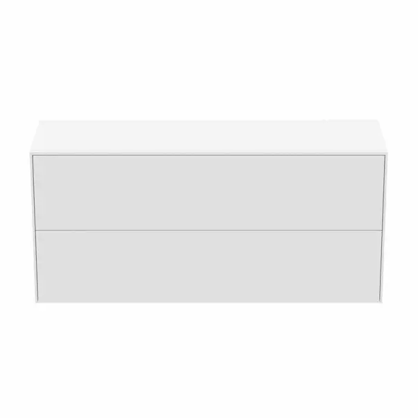 Dulap baza suspendat Ideal Standard Atelier Conca 2 sertare cu blat 120 cm alb mat picture - 6