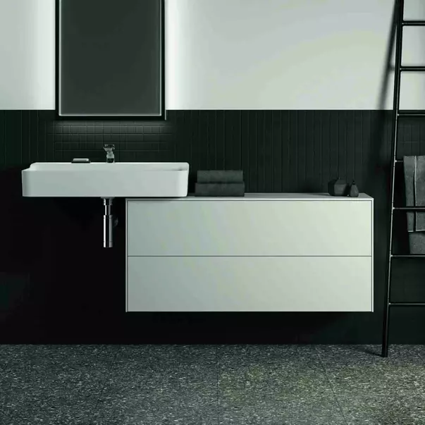 Dulap baza suspendat Ideal Standard Atelier Conca 2 sertare cu blat 120 cm alb mat picture - 3