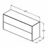 Dulap baza suspendat Ideal Standard Atelier Conca 2 sertare cu blat 120 cm finisaj stejar inchis picture - 6