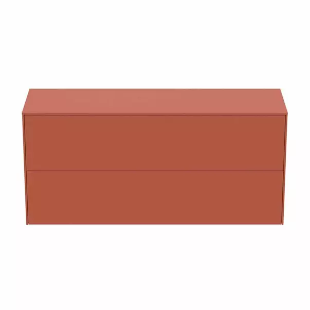Dulap baza suspendat Ideal Standard Atelier Conca 2 sertare cu blat 120 cm rosu - oranj mat picture - 8
