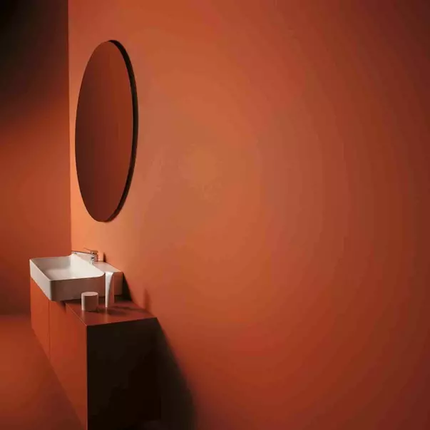 Dulap baza suspendat Ideal Standard Atelier Conca 2 sertare cu blat 160 cm rosu - oranj mat picture - 5