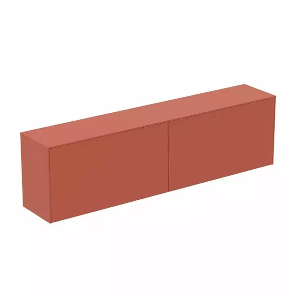 Dulap baza suspendat Ideal Standard Atelier Conca 2 sertare cu blat 200 cm rosu - oranj mat picture - 2