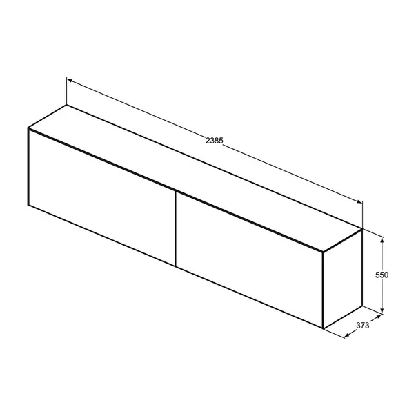 Dulap baza suspendat Ideal Standard Atelier Conca 2 sertare cu blat 240 cm antracit mat picture - 6