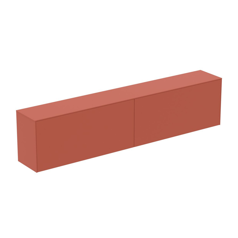 Dulap baza suspendat Ideal Standard Atelier Conca 2 sertare cu blat 240 cm rosu – oranj mat 240
