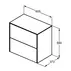 Dulap baza suspendat Ideal Standard Atelier Conca 2 sertare cu blat 60 cm alb mat picture - 6