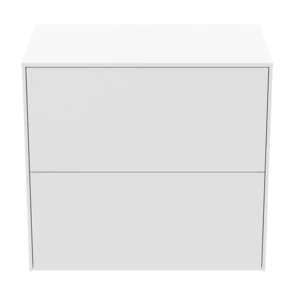 Dulap baza suspendat Ideal Standard Atelier Conca 2 sertare cu blat 60 cm alb mat picture - 5