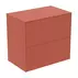 Dulap baza suspendat Ideal Standard Atelier Conca 2 sertare cu blat 60 cm rosu - oranj mat picture - 1