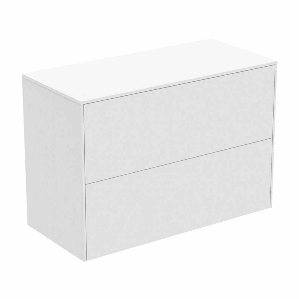 Dulap baza suspendat Ideal Standard Atelier Conca 2 sertare cu blat 80 cm alb mat alb