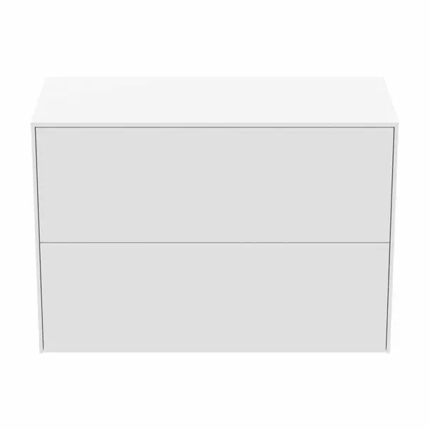 Dulap baza suspendat Ideal Standard Atelier Conca 2 sertare cu blat 80 cm alb mat picture - 5