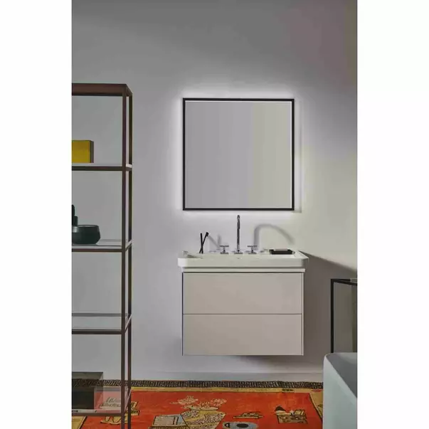 Dulap baza suspendat Ideal Standard Atelier Conca 2 sertare cu blat 80 cm alb mat picture - 3