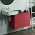 Dulap baza suspendat Ideal Standard Atelier Conca 2 sertare cu blat 80 cm rosu - oranj mat picture - 1