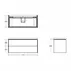 Dulap baza suspendat Ideal Standard Atelier Conca 2 sertare finisaj stejar inchis 120 cm picture - 10