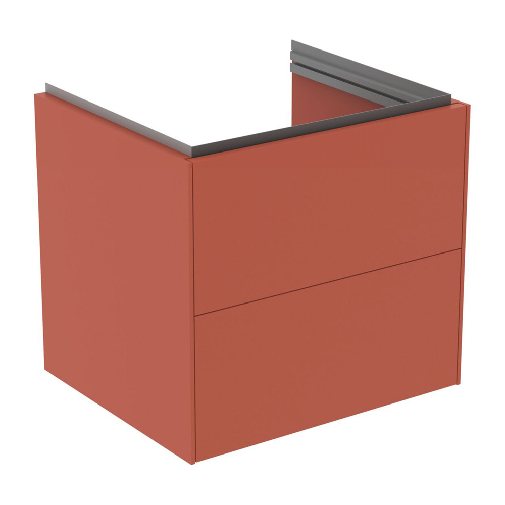 Dulap baza suspendat Ideal Standard Atelier Conca 2 sertare rosu – oranj 60 cm Atelier