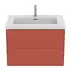 Dulap baza suspendat Ideal Standard Atelier Conca 2 sertare rosu - oranj 80 cm picture - 8