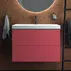 Dulap baza suspendat Ideal Standard Atelier Conca 2 sertare rosu - oranj 80 cm picture - 3