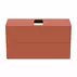 Dulap baza suspendat Ideal Standard Atelier Conca 2 sertare si blat cu decupaj central 100 cm rosu - oranj mat picture - 5
