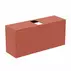 Dulap baza suspendat Ideal Standard Atelier Conca 2 sertare si blat cu decupaj central 120 cm rosu - oranj mat picture - 1