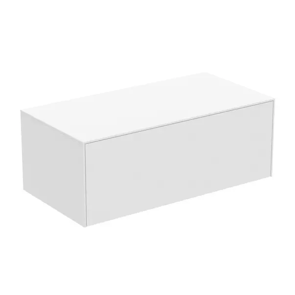 Dulap baza suspendat Ideal Standard Atelier Conca alb mat 1 sertar cu blat 100 cm picture - 2