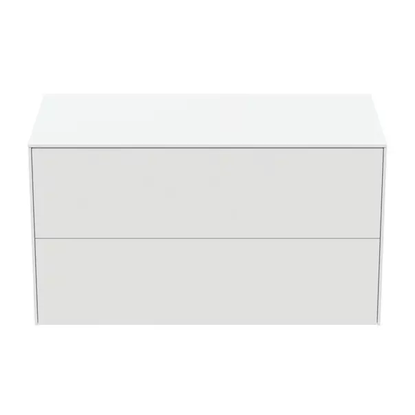 Dulap baza suspendat Ideal Standard Atelier Conca alb mat 2 sertare cu blat 100 cm picture - 5
