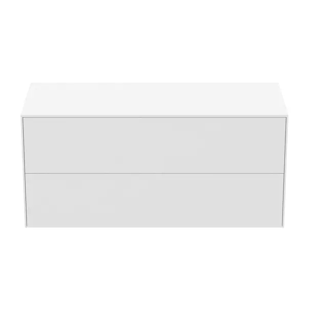 Dulap baza suspendat Ideal Standard Atelier Conca alb mat 2 sertare cu blat 120 cm picture - 4