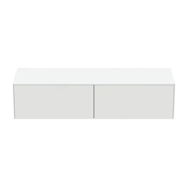 Dulap baza suspendat Ideal Standard Atelier Conca alb mat 2 sertare cu blat 160 cm picture - 5