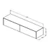 Dulap baza suspendat Ideal Standard Atelier Conca alb mat 2 sertare cu blat 200 cm picture - 6