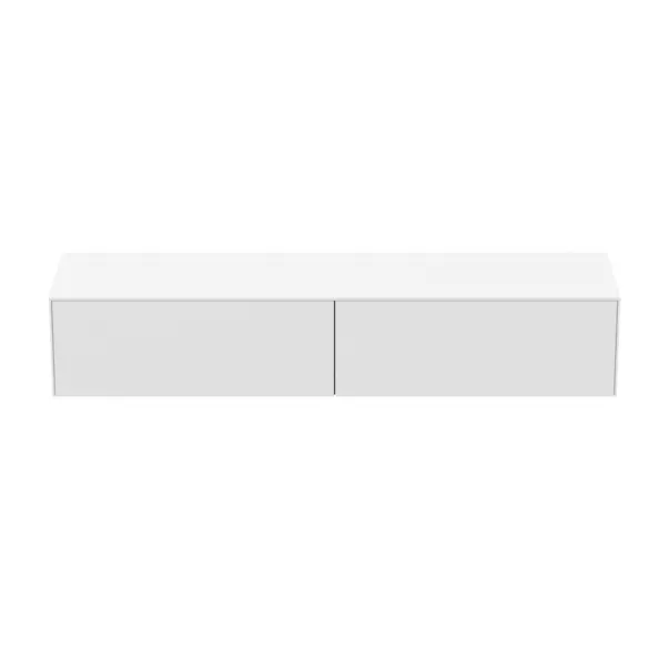 Dulap baza suspendat Ideal Standard Atelier Conca alb mat 2 sertare cu blat 200 cm picture - 5