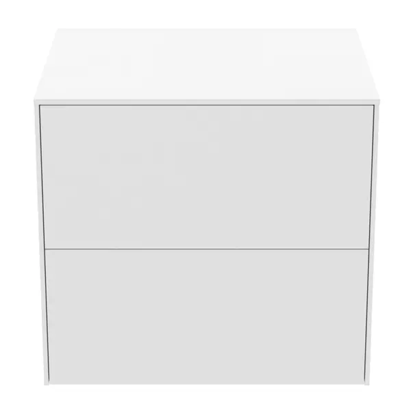 Dulap baza suspendat Ideal Standard Atelier Conca alb mat 2 sertare cu blat 60 cm picture - 5