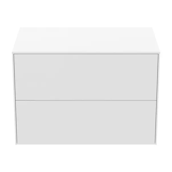 Dulap baza suspendat Ideal Standard Atelier Conca alb mat 2 sertare cu blat 80 cm picture - 5