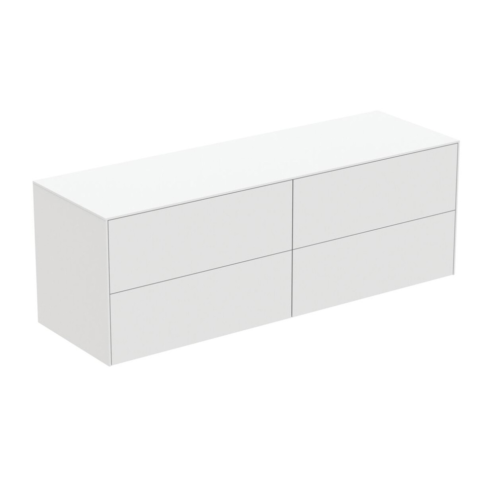 Dulap baza suspendat Ideal Standard Atelier Conca alb mat 4 sertare cu blat 160 cm