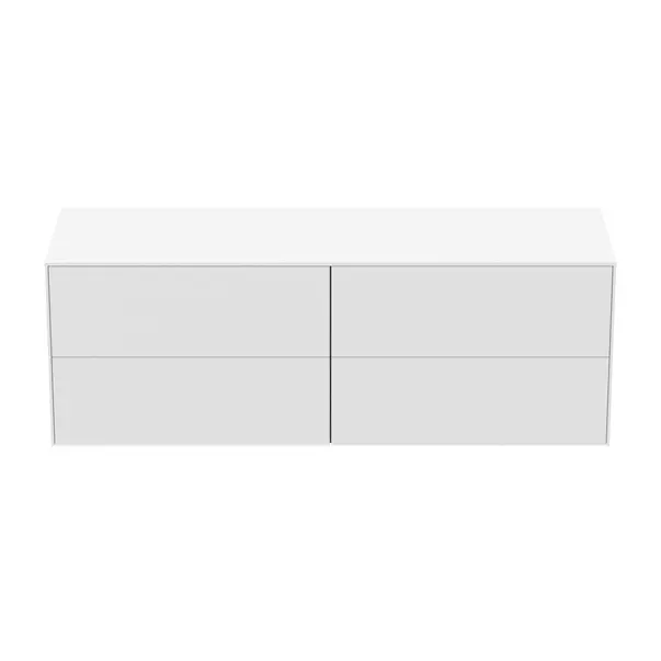 Dulap baza suspendat Ideal Standard Atelier Conca alb mat 4 sertare cu blat 160 cm picture - 5