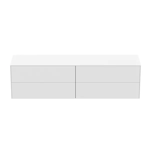 Dulap baza suspendat Ideal Standard Atelier Conca alb mat 4 sertare cu blat 200 cm picture - 8