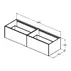 Dulap baza suspendat Ideal Standard Atelier Conca antracit mat 2 sertare 160 cm picture - 6