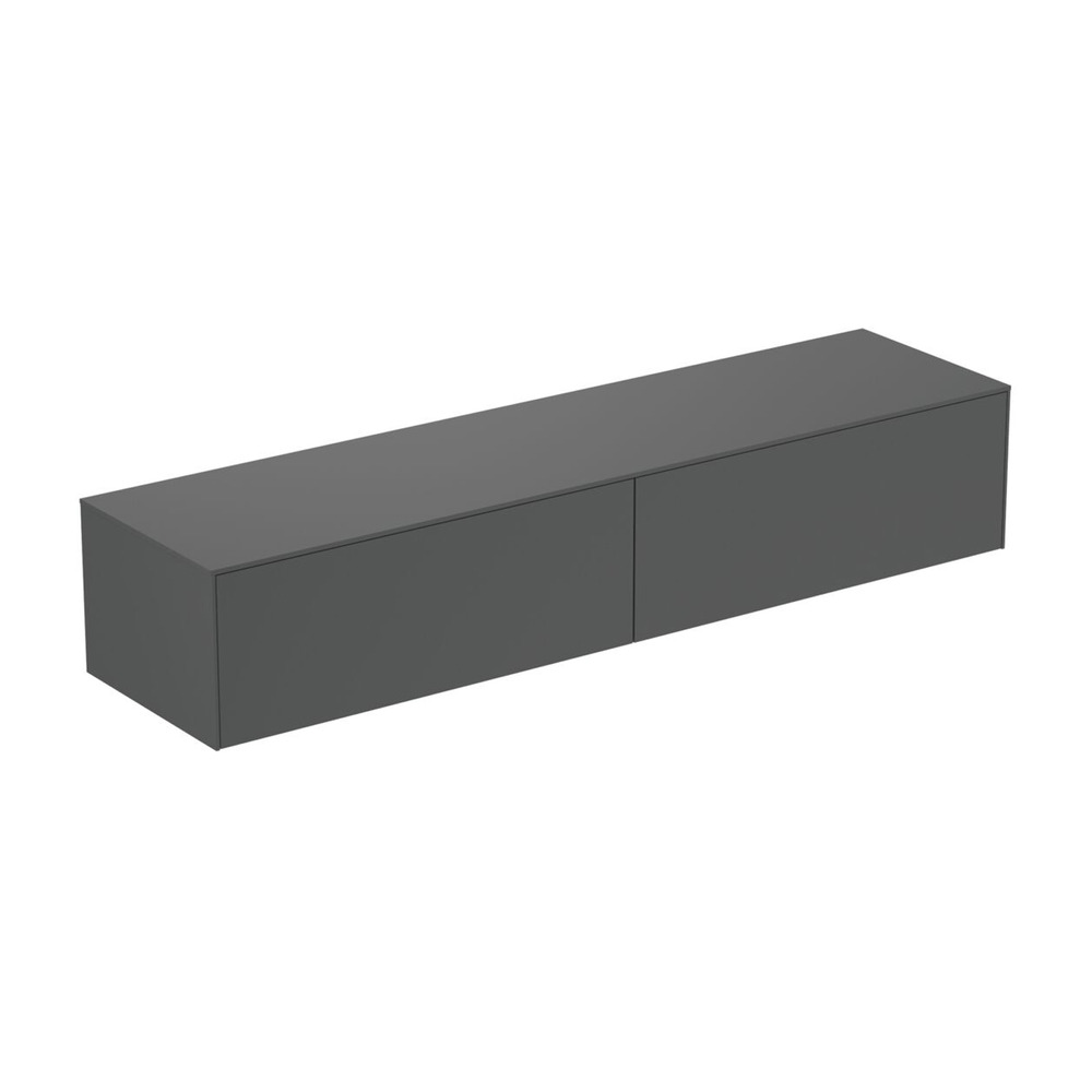 Dulap baza suspendat Ideal Standard Atelier Conca antracit mat 2 sertare cu blat 200 cm Dulap baza suspendat Ideal Standard Atelier Conca antracit mat 2 sertare cu blat 200 cm