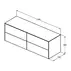 Dulap baza suspendat Ideal Standard Atelier Conca antracit mat 4 sertare cu blat 160 cm picture - 6