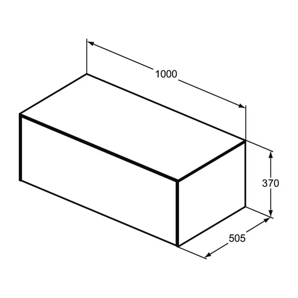 Dulap Baza Suspendat Ideal Standard Atelier Conca Finisaj Stejar 