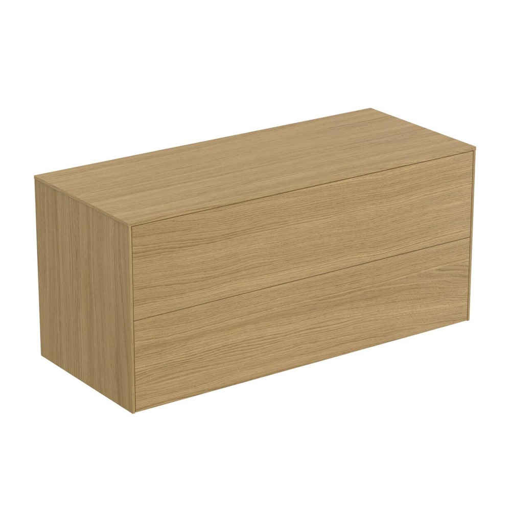 Dulap baza suspendat Ideal Standard Atelier Conca finisaj stejar deschis 2 sertare cu blat 120 cm Dulap baza suspendat Ideal Standard Atelier Conca finisaj stejar deschis 2 sertare cu blat 120 cm