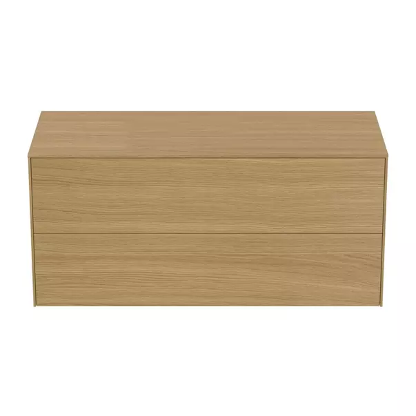 Dulap baza suspendat Ideal Standard Atelier Conca finisaj stejar deschis 2 sertare cu blat 120 cm picture - 4