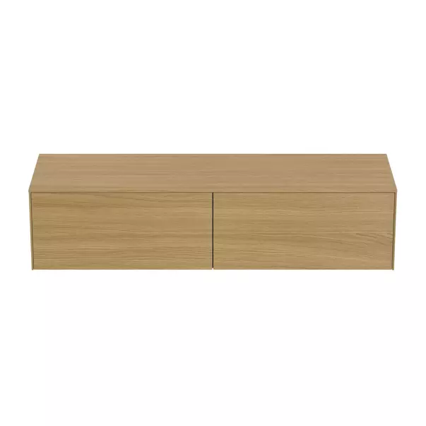 Dulap baza suspendat Ideal Standard Atelier Conca finisaj stejar deschis 2 sertare cu blat 160 cm picture - 6