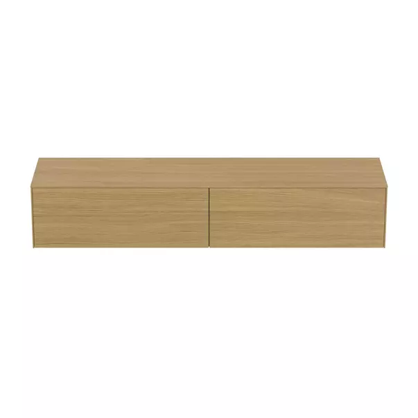 Dulap baza suspendat Ideal Standard Atelier Conca finisaj stejar deschis 2 sertare cu blat 200 cm picture - 6