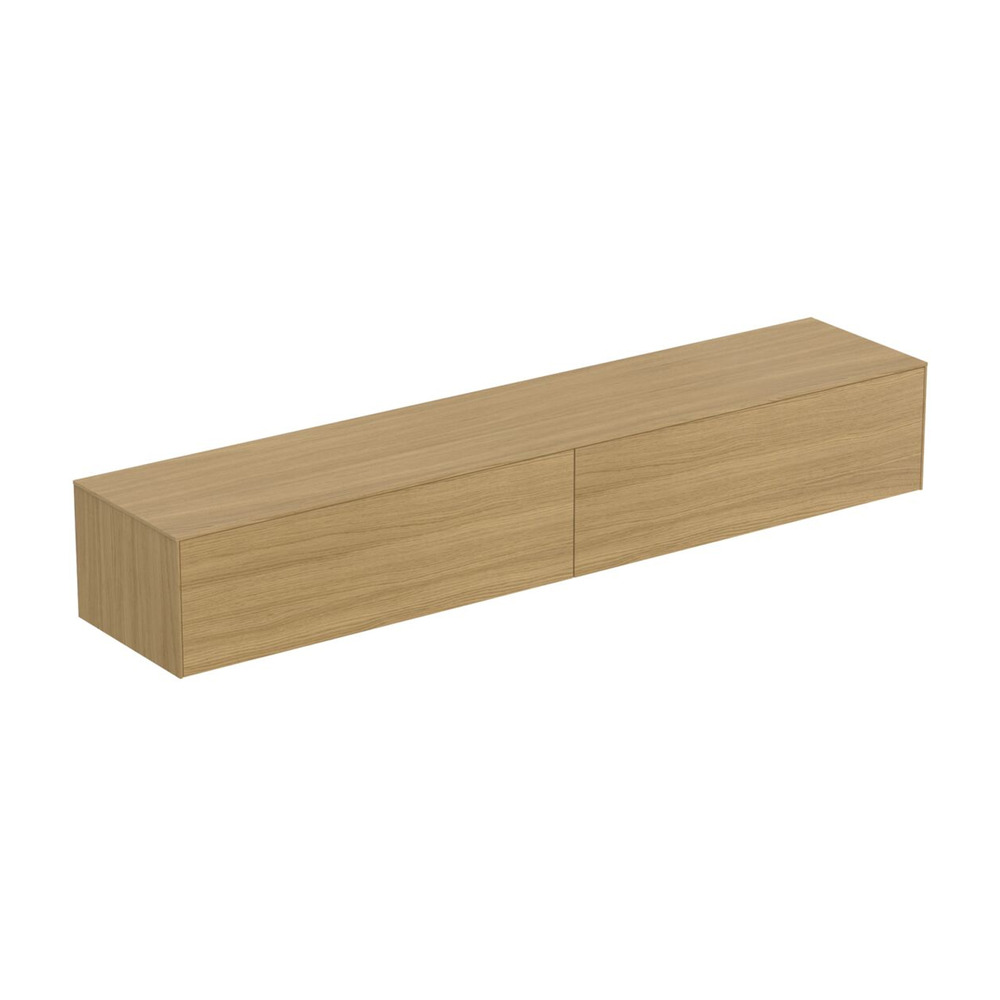Dulap baza suspendat Ideal Standard Atelier Conca finisaj stejar deschis 2 sertare cu blat 240 cm Dulap baza suspendat Ideal Standard Atelier Conca finisaj stejar deschis 2 sertare cu blat 240 cm