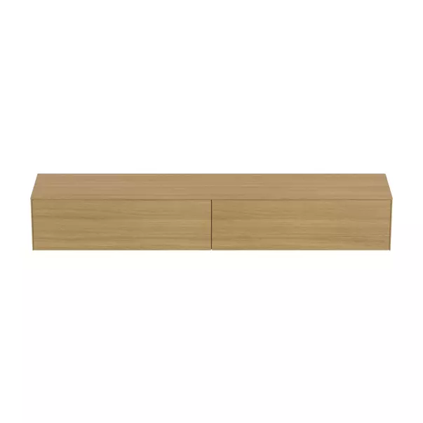 Dulap baza suspendat Ideal Standard Atelier Conca finisaj stejar deschis 2 sertare cu blat 240 cm picture - 6