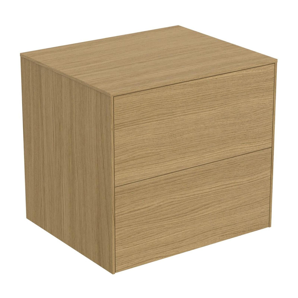 Dulap baza suspendat Ideal Standard Atelier Conca finisaj stejar deschis 2 sertare cu blat 60 cm Dulap baza suspendat Ideal Standard Atelier Conca finisaj stejar deschis 2 sertare cu blat 60 cm