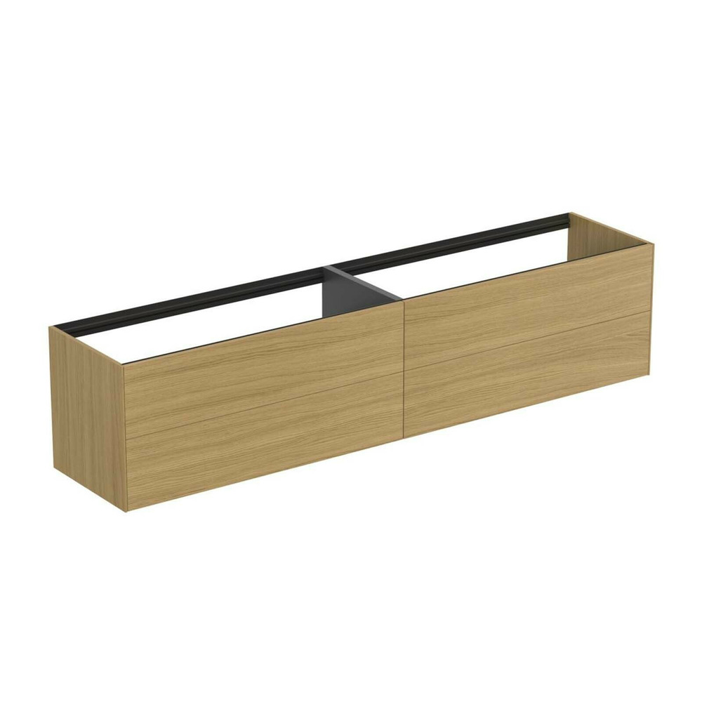 Dulap baza suspendat Ideal Standard Atelier Conca finisaj stejar deschis 4 sertare 240 cm Dulap baza suspendat Ideal Standard Atelier Conca finisaj stejar deschis 4 sertare 240 cm