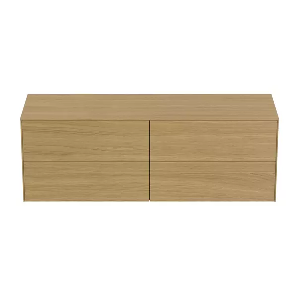 Dulap baza suspendat Ideal Standard Atelier Conca finisaj stejar deschis 4 sertare cu blat 160 cm picture - 5