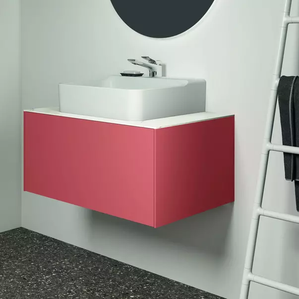 Dulap baza suspendat Ideal Standard Atelier Conca rosu - oranj mat 1 sertar 80 cm picture - 5