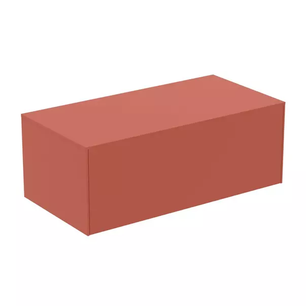 Dulap baza suspendat Ideal Standard Atelier Conca  rosu - oranj mat 1 sertar cu blat 100 cm picture - 2